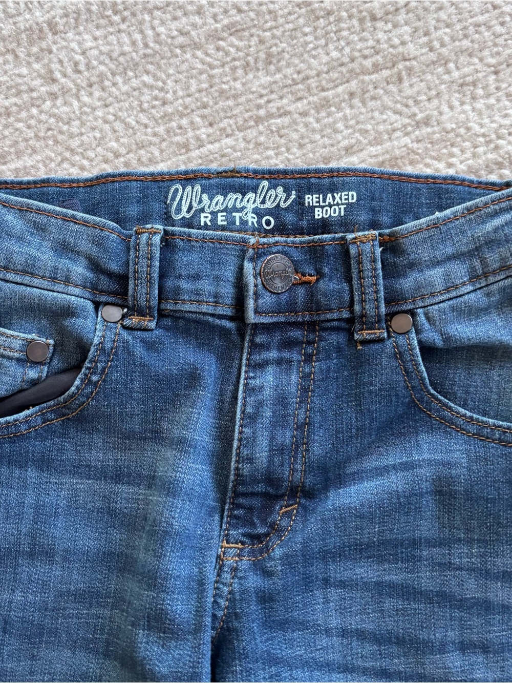 Wrangler Kids Dark Blue Denim Jeans - Picture 5 of 10